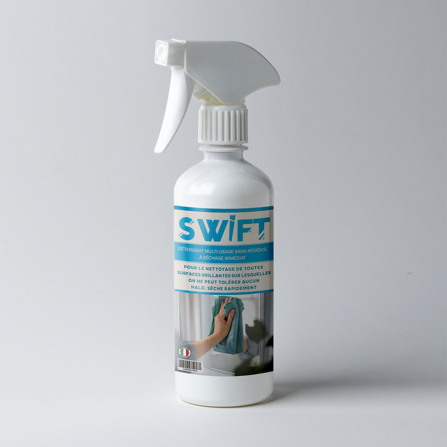 SWIFT - Nettoyant et polissant pour surfaces en verre et miroirs - 1 Litre